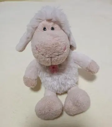 nici 양 봉제 인형 꽃 화환 15cm