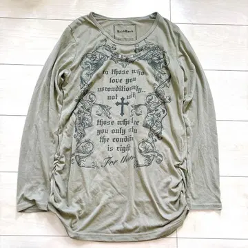 Fairy Grunge 티셔츠 00s Y2K 고딕 크로스 패턴 M