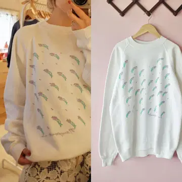 80's Vintage Floral Print Sweatshirt