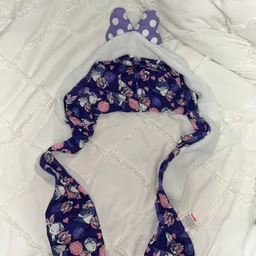 Disney 데이지 귀도리 모자 보라색 도트 리본