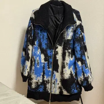 추상 니트 블루종(HARE)