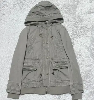 SKY BOMBER 후드 부착 밀리터리 자켓 아우터 [L] 카키 계열