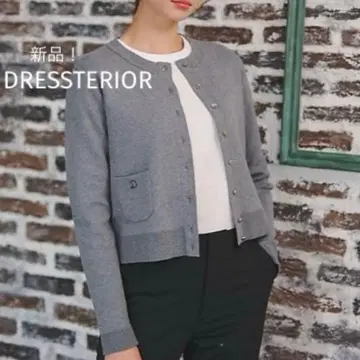 새상품 DRESSTERIOR 드레리아 워셔블 코튼 캐시미어 혼방 가디건