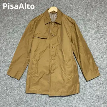PisaAlto 브라운 트렌치코트 앞면 단추식