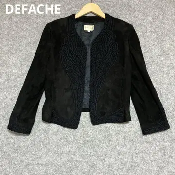 DEFACHE 월드 일본제 블랙 자수 노카라 자켓