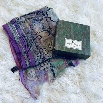 ETRO 실크 스톨 보라색 계열