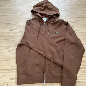 LACOSTE 브라운 집업 후드티 US M 사이즈