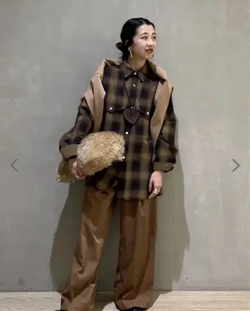 ADAM ET ROPE' FEMME 옴브레 체크 셔츠