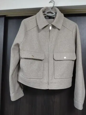 ZARA 소프트 집업 자켓 L 베이지