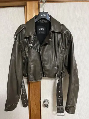 ZARA 올리브 그린 라이더 자켓 L