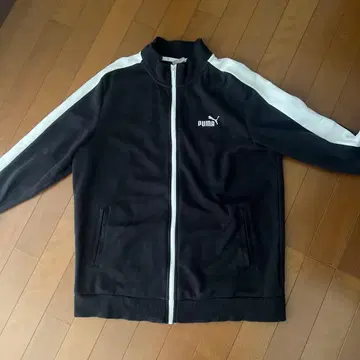 PUMA 집업 자켓 블랙/화이트