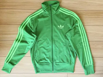 Adidas 트레포일 트랙 자켓 XS 그린 옐로우 그린 하이넥