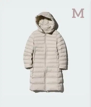 새상품 UNIQLO 울트라 라이트 다운 롱 코트 베이지 M 사이즈