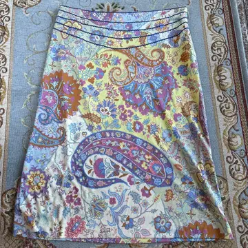 ETRO 페이즐리 무늬 플레어 스커트 40