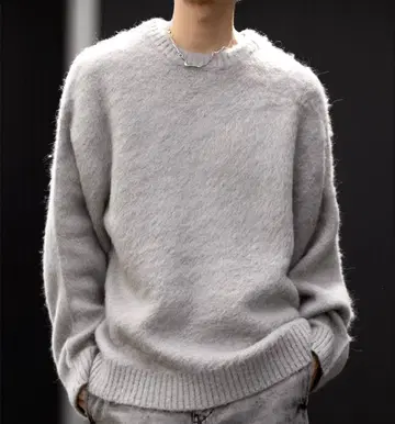 [ CLEL ] mohair blend shaggy design knit
