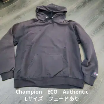 Champion ECO Authentic 후드티 L 페이드 네이비