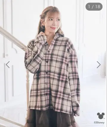 Areeam 미키 빅 체크 셔츠