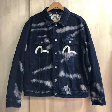 EVISU 에비수 데님 자켓 갈매기 프린트 L
