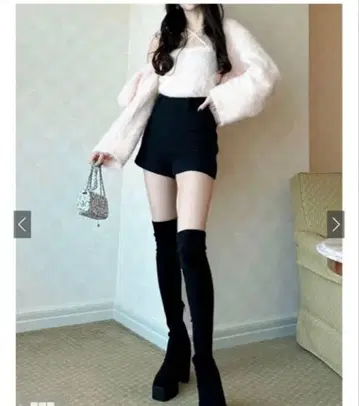 GRL 청키힐 니하이 부츠