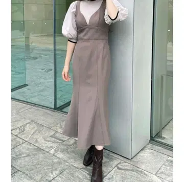 [ LILLIAN CARAT ] 뉴앙스 넥 오버롤 스커트