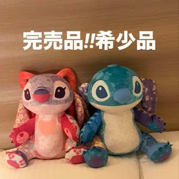 [디즈니 리조트 한정판] 스티치 엔젤 봉제 인형 페어 하이비스커스 패턴