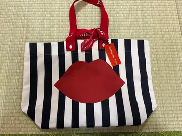 런던 한정판 Lulu Guinness 웨이트 로즈 에코백 스트라이프