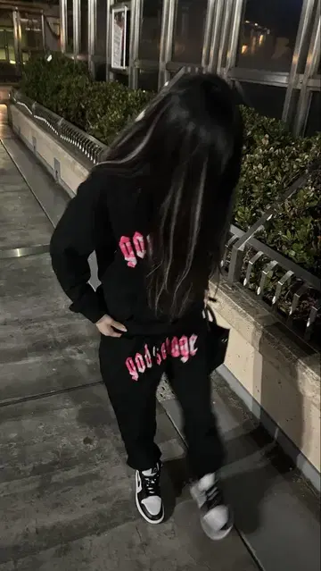 god savage 블랙 핑크 셋업