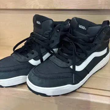 VANS 타이슨 하이컷 스니커즈 27cm 블랙 x 화이트 끈 포함