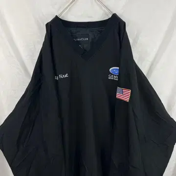 성조기 미국 나일론 풀오버 나일론 자켓 블랙