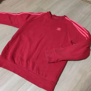 adidas 빨간색 트레이닝복 3줄 라인