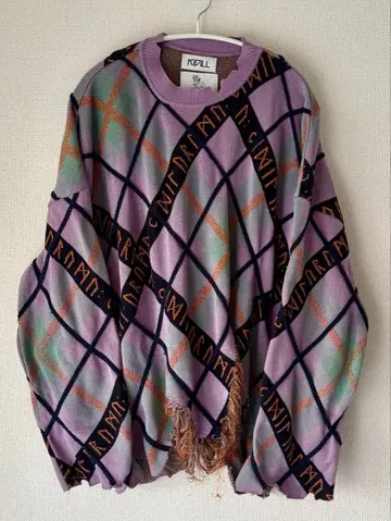 KIDILL 2022SS TARTAN CHECK KNIT PULLOVER