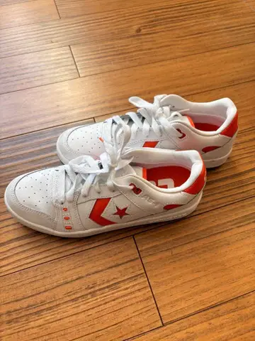 CONVERSE 화이트/오렌지 스니커즈