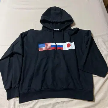 18aw 고샤 루브친스키 국기 후드티