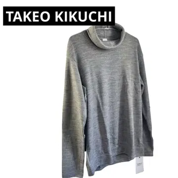 새상품 남성용 TAKEO KIKUCHI 그레이 터틀넥 스웨터