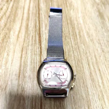 헤이세이 레트로 슈퍼 하카 여성용 손목시계 핑크 다이얼 일본제