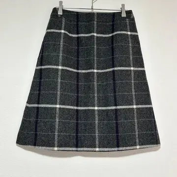n0822 새상품급 [ 브룩스브라더스 ] 울 100% 체크 무늬 스커트