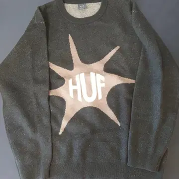 HUF 별 모양 로고 니트 스웨터 블랙