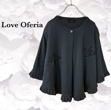 [ Love Oferia ] 판초 [ F ] 네이비 블루 울 겉옷 일본제