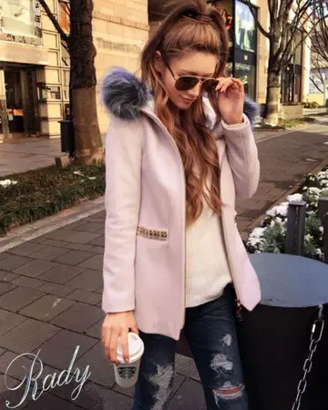 새상품급 Rady 포켓 비쥬 울 코트 M