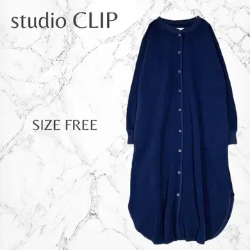 스튜디오 클립 무지 프론트 버튼 롱 티셔츠 원피스 프리