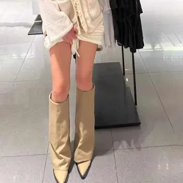 ZARA 베이지 롱 부츠