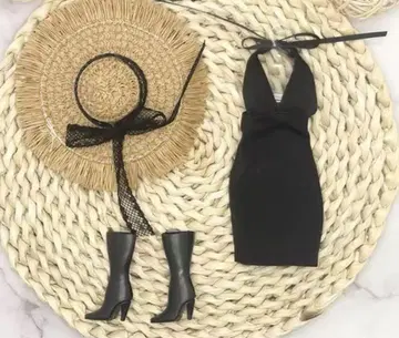 밀짚모자, 신발 포함 귀여운 드레스 바비 리카 제니 인형용