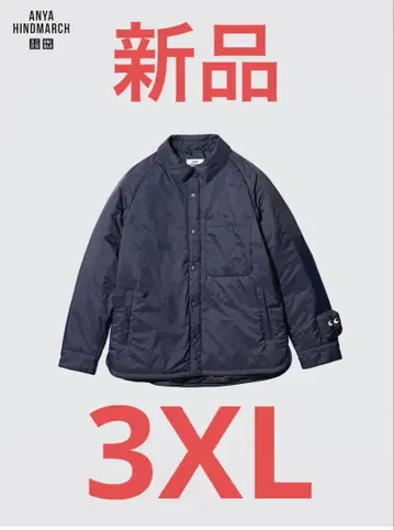 유니클로 uniqlo 퍼프 테크 셔츠 자켓 네이비 3XL