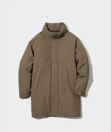 UNIQLO 방풍 패딩 코트 브라운