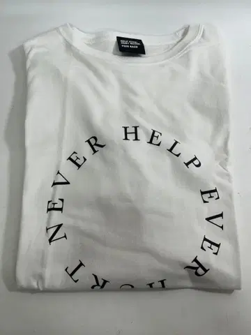 후지이 카제 HELP EVER HURT NEVER 티셔츠 화이트 XL