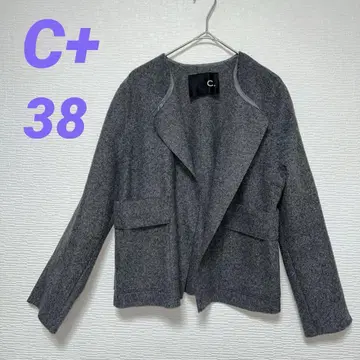 새상품급 C+ 시플러스 울 자켓 38 파스선파르 그레이