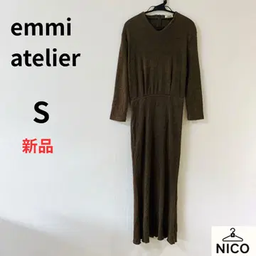 emmi atelier 에미 아틀리에 니트 원피스 V넥 울 혼방