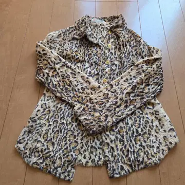 빈티지 ANDRELUCIANO 레오파드 무늬 긴팔 셔츠