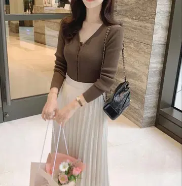 citywoman 프론트 버튼 슬릿 니트 가디건 p589486