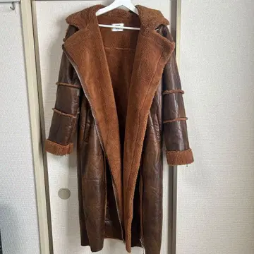 jouetie 에코 무스탕 라이더 재킷